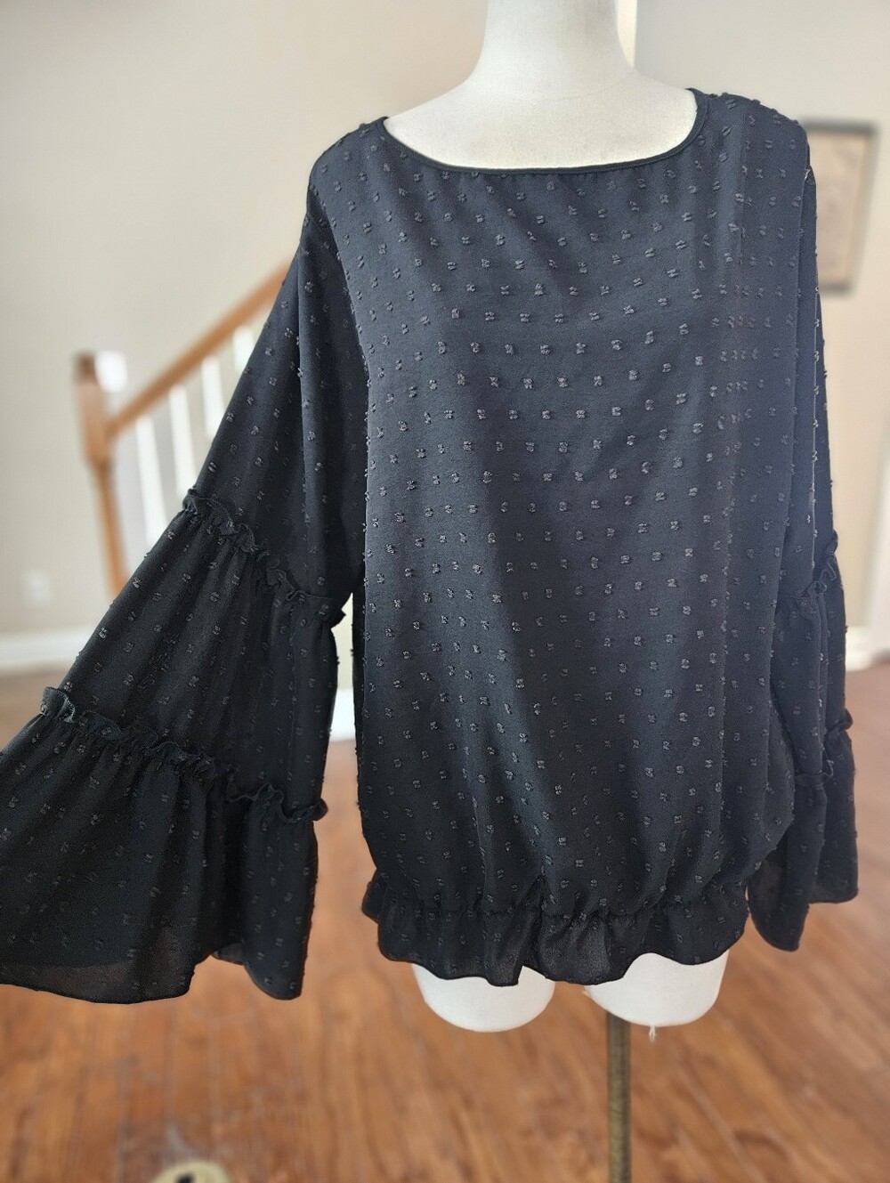 Shein Curve Bell Sleeve Top 2X